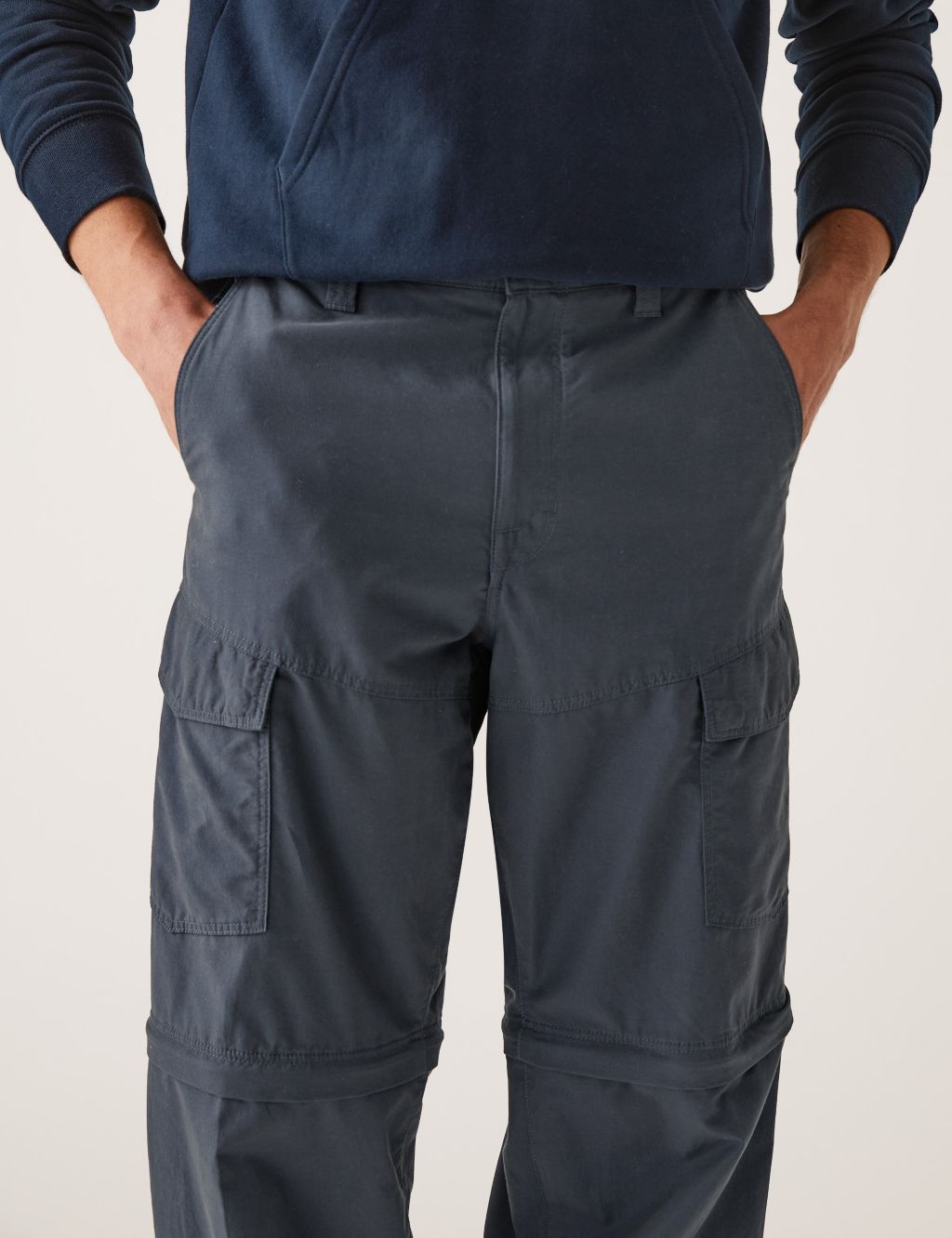 Regular Fit Zip Off Trekking Cargo Trousers image 3