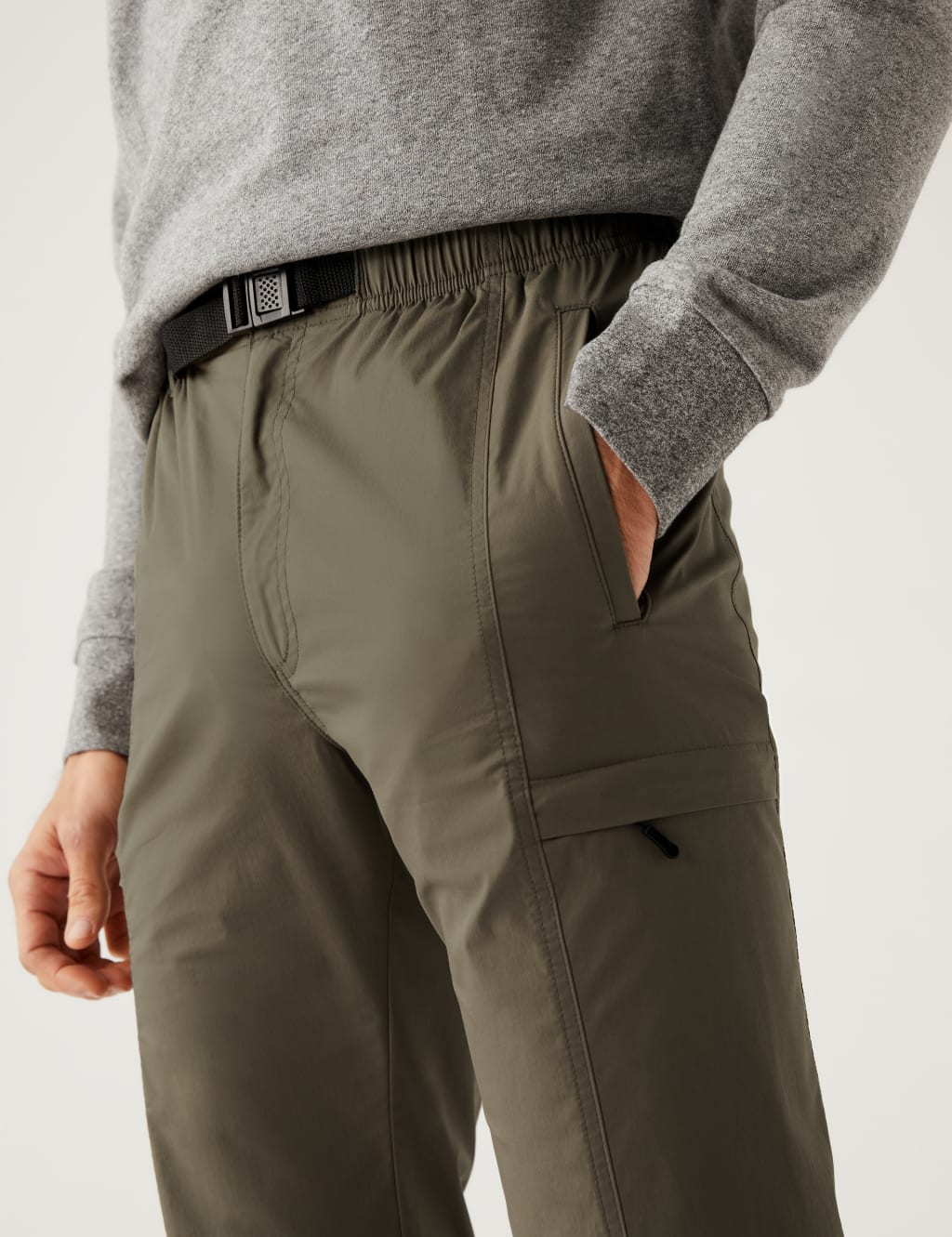 Slim Fit Belted Trekking Trousers image 4