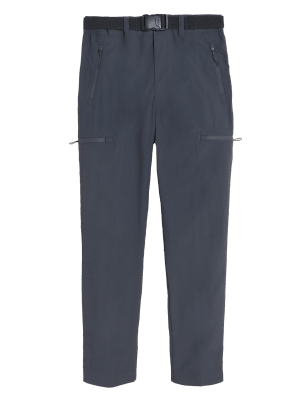 

Mens M&S Collection Regular Fit Belted Trekking Trousers - Dark Grey, Dark Grey