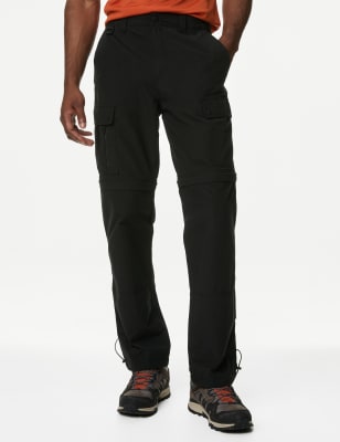 

Mens M&S Collection Zip Off Trekking Trousers with Stormwear™ - Black, Black