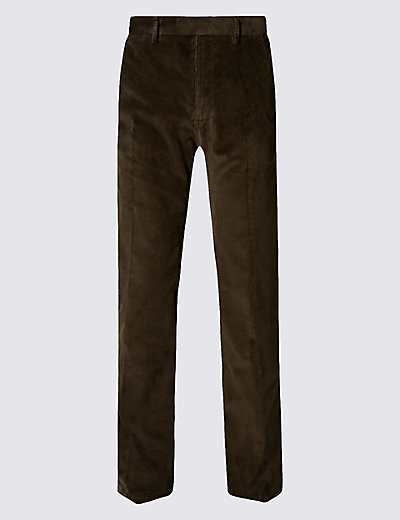 Cotton Rich Corduroy Trousers with Stormwear™ | M&S