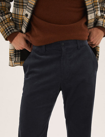 Regular Fit Corduroy Stretch Trousers