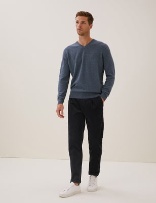 

Autograph Pantalones tapered con pinzas de panaMens - Navy, Navy