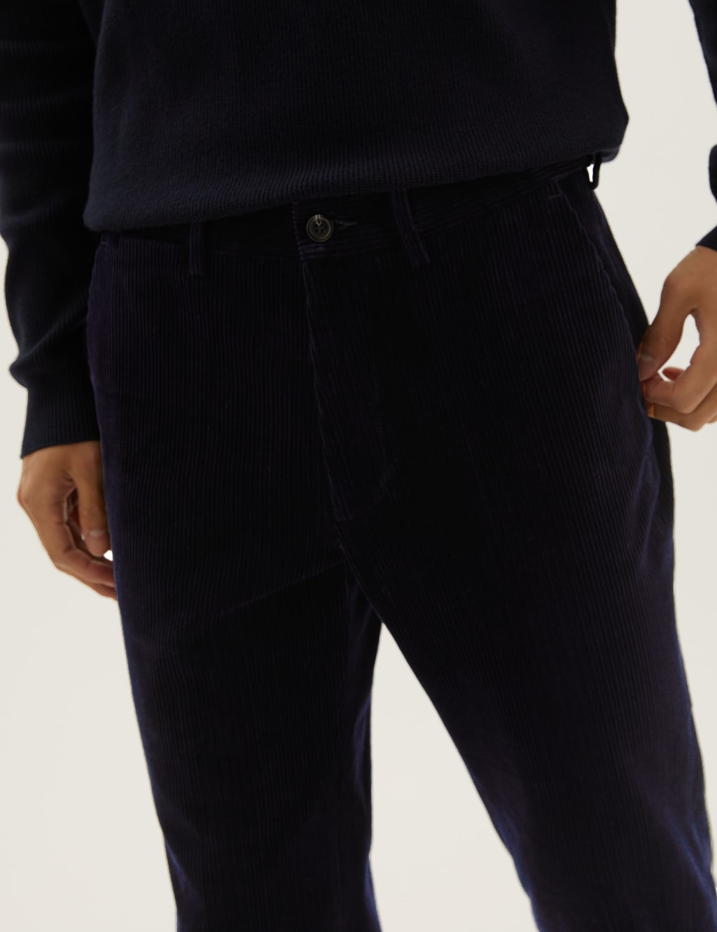 Regular Fit Luxury Corduroy Stretch Trouser image 3