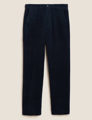 

Mens M&S Collection Regular Fit Luxury Corduroy Stretch Trouser - Navy, Navy