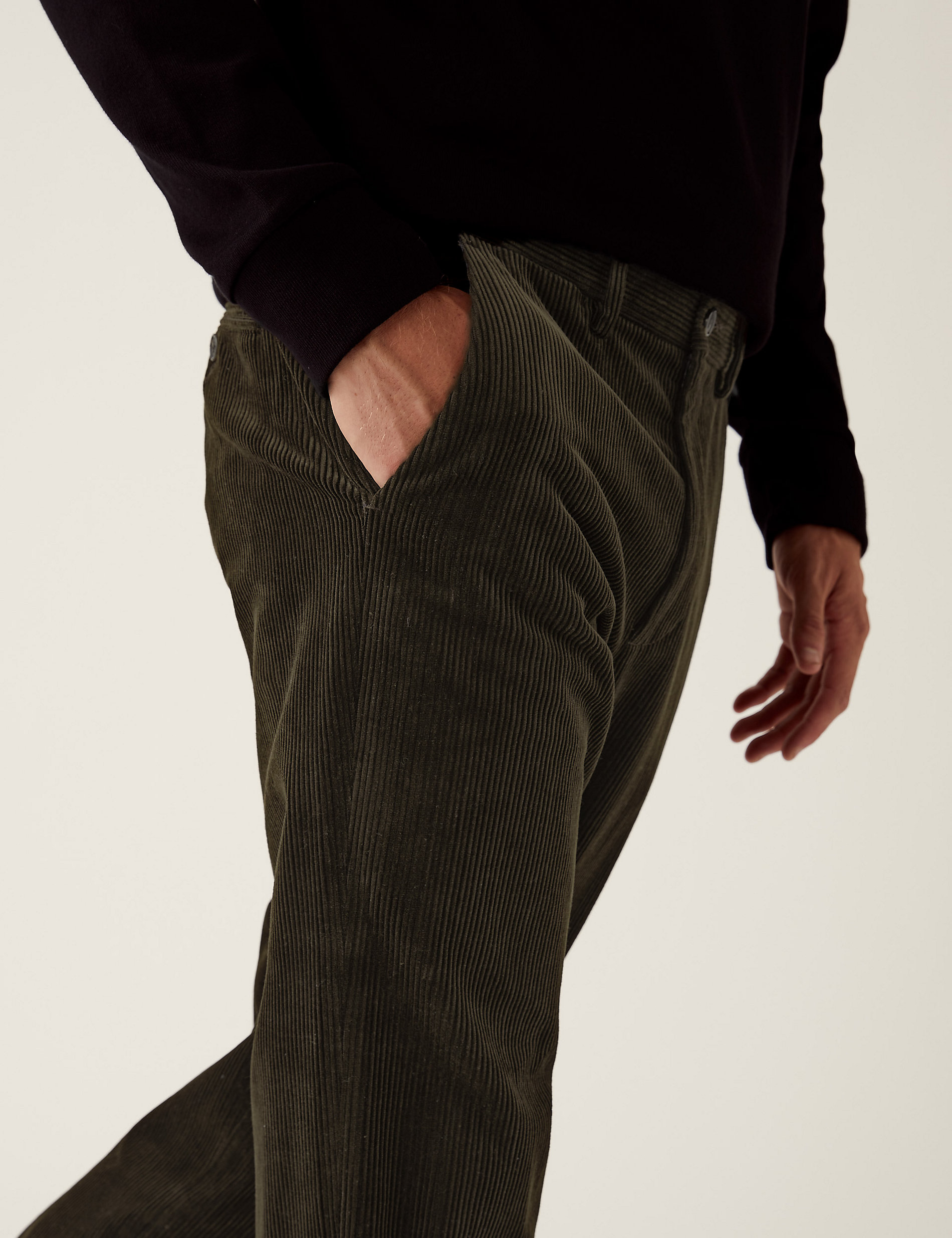 Regular Fit Luxury Corduroy Stretch Trouser