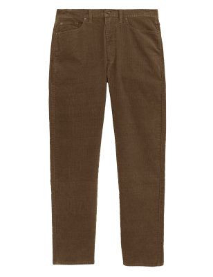 

Mens M&S Collection Slim Fit Corduroy 5 Pocket Trousers - Caramel, Caramel