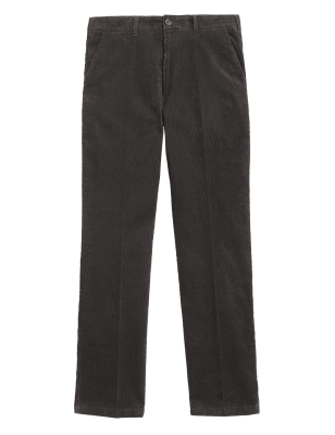 

Mens M&S Collection Regular Fit Corduroy Chinos - Carbon, Carbon