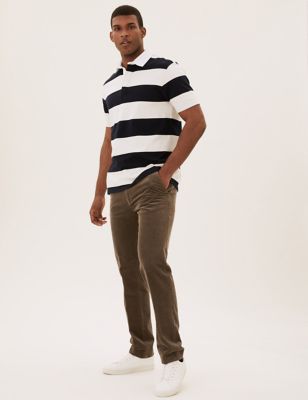 Regular Fit Luxury Corduroy Stretch Trousers - SA