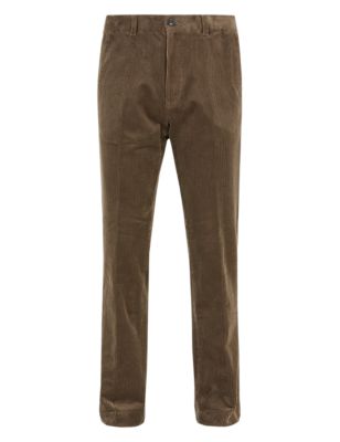 

Mens M&S Collection Regular Fit Luxury Corduroy Stretch Trousers - Mole, Mole