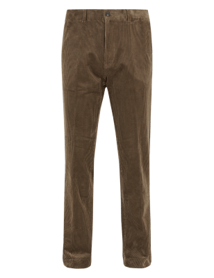 

Mens M&S Collection Regular Fit Luxury Corduroy Stretch Trousers - Mole, Mole