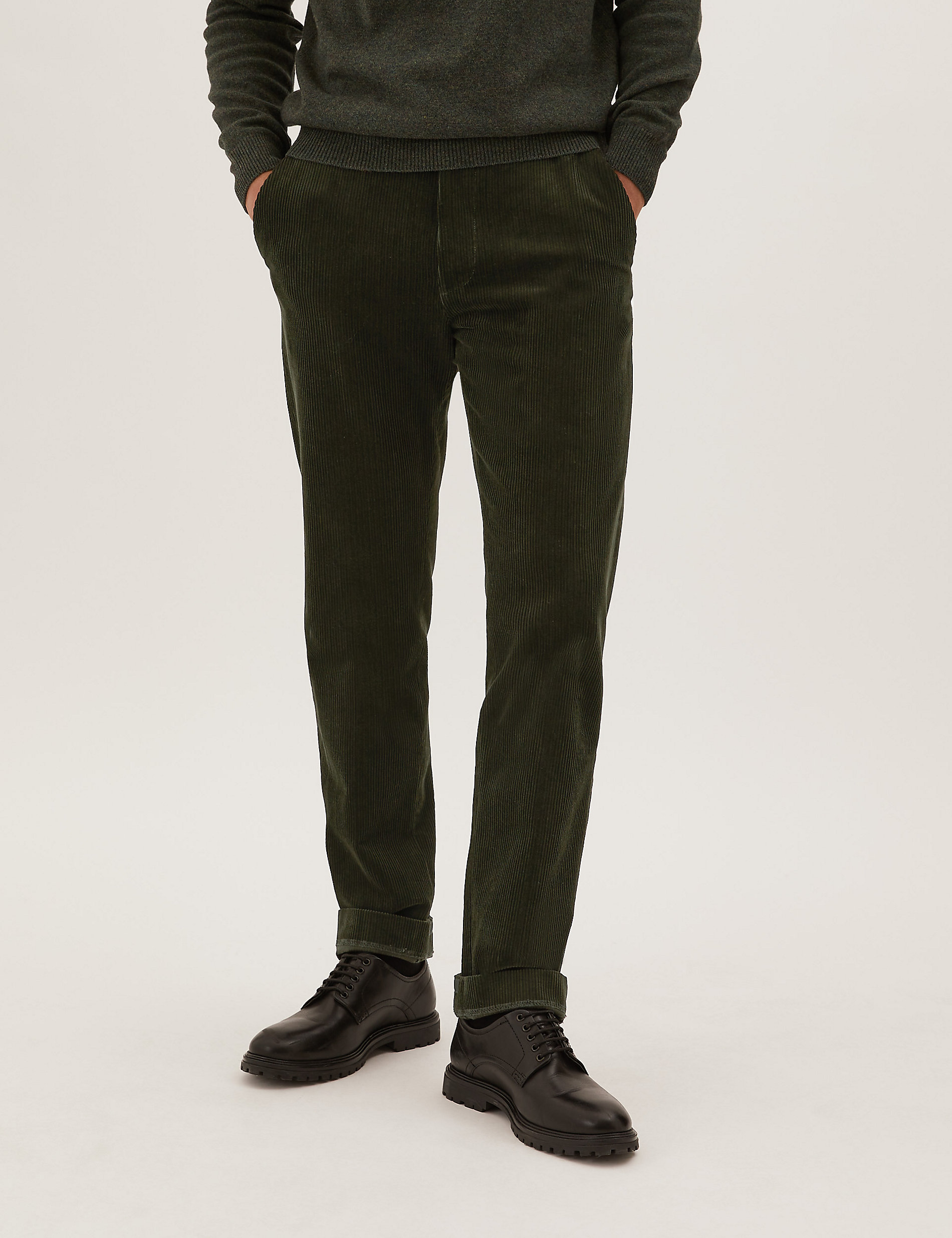 Regular Fit Luxury Corduroy Stretch Trousers