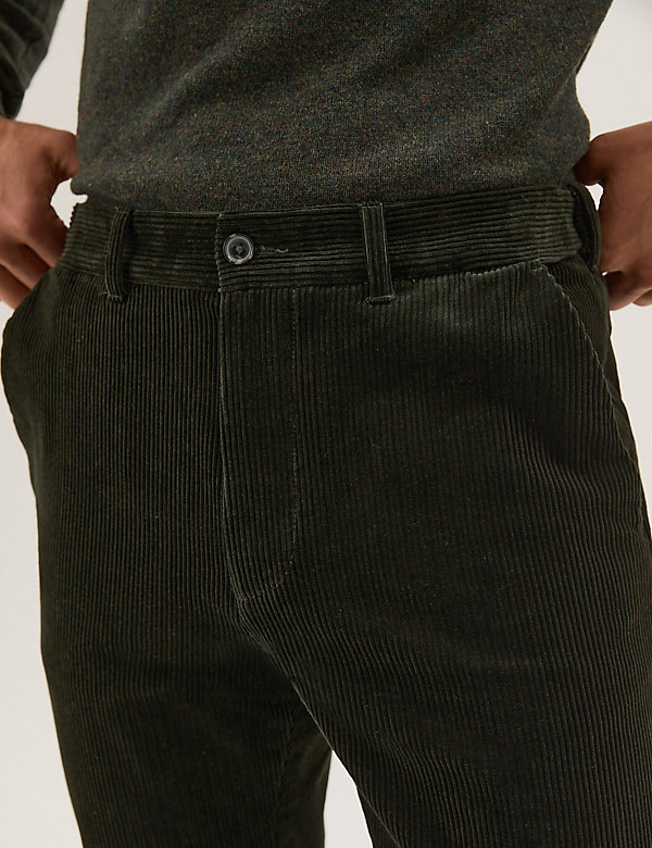 Pantalon coupe standard en velours côtelé extensible de qualité supérieure - FR