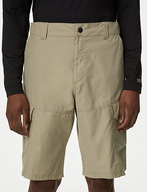 Marks And Spencer Mens M&S Collection Trek Cargo Stormwear Shorts - Stone