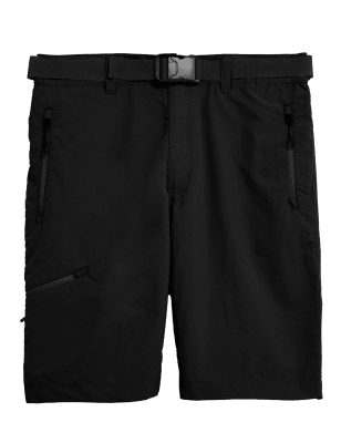 

Mens M&S Collection Belted Trekking Shorts - Black, Black