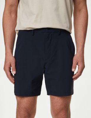 M&S Men's Stretch Chino Shorts - 32 - Navy, Navy,Black