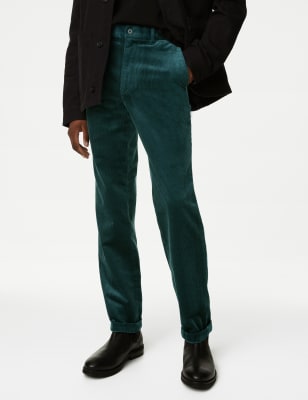 

Mens M&S Collection Normal geschnittene Hose aus Luxuscord - Teal, Teal