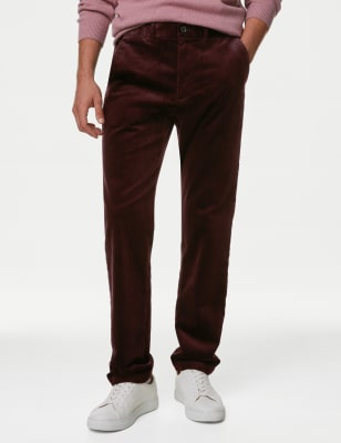 

Mens M&S Collection Regular Fit Luxury Corduroy Trouser - Burgundy, Burgundy