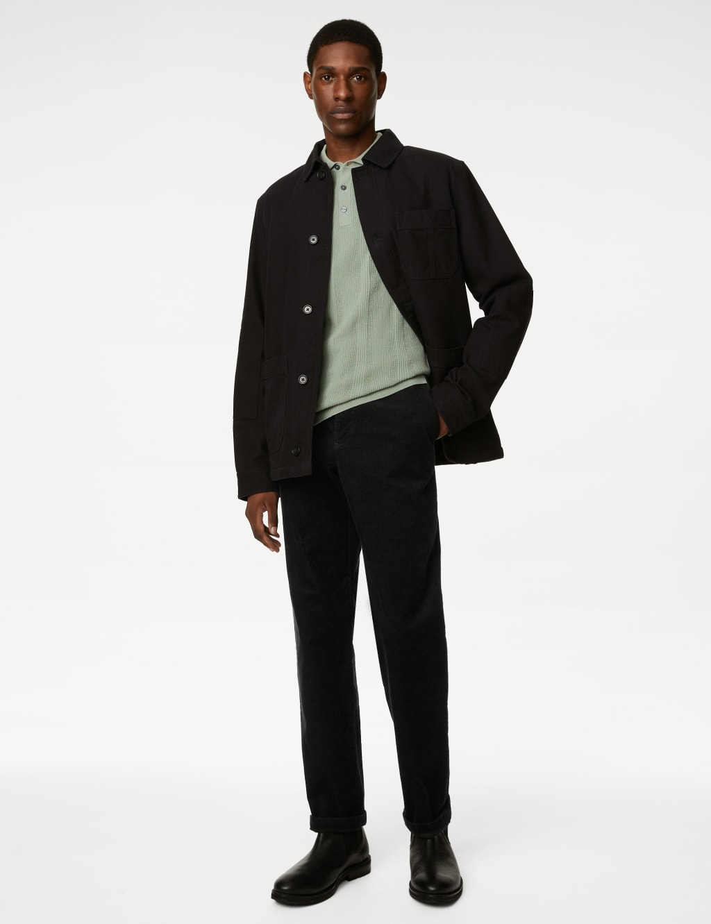 Regular Fit Corduroy Stretch Chinos image 3