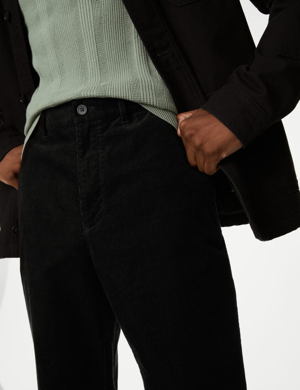 Regular Fit Corduroy Stretch Chinos image 4