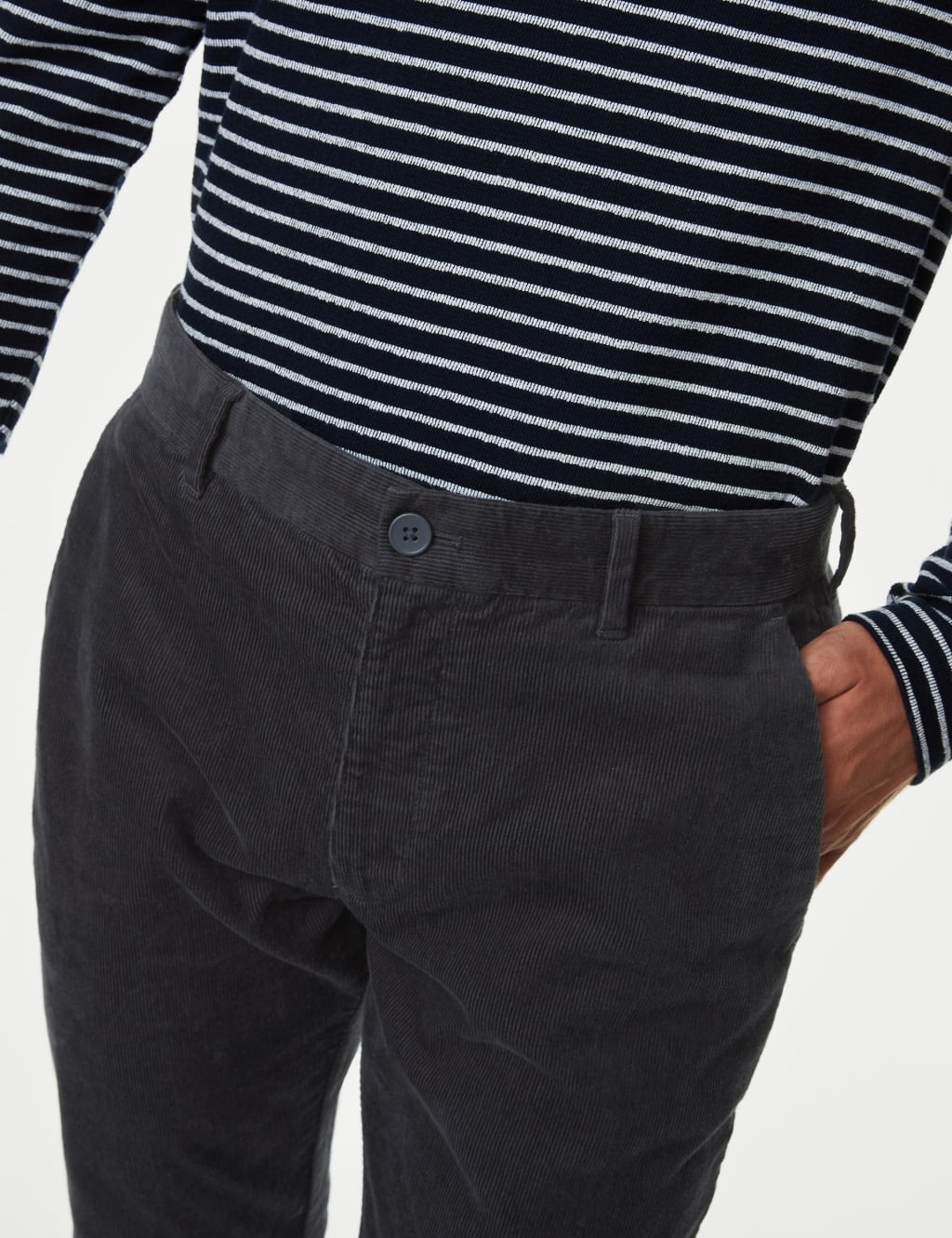 Slim Fit Corduroy Stretch Chinos image 4