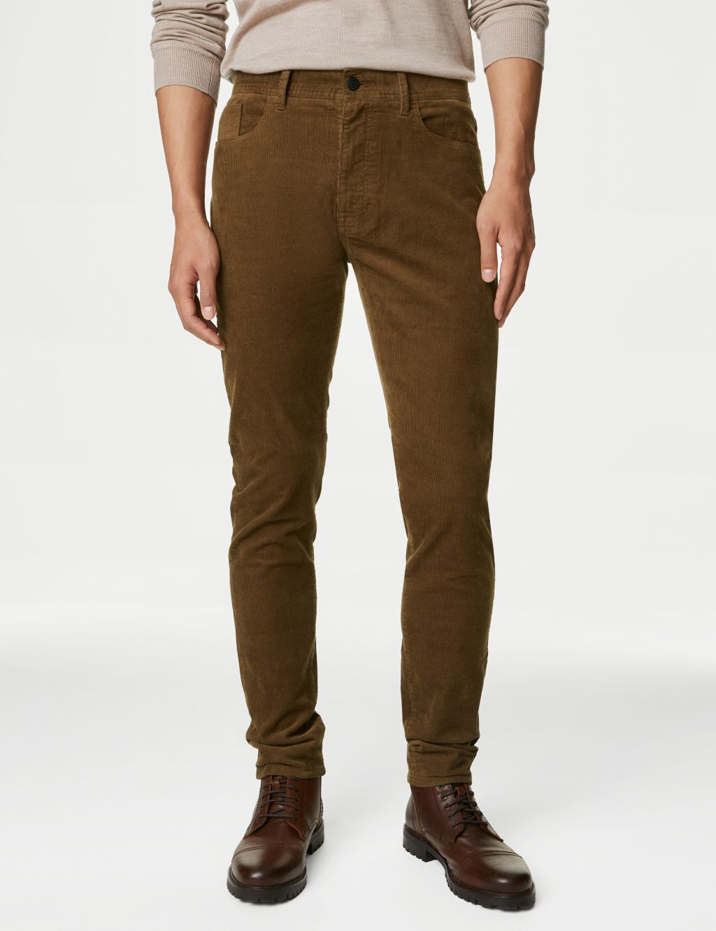 Slim Fit Corduroy 5 Pocket Trousers image 1
