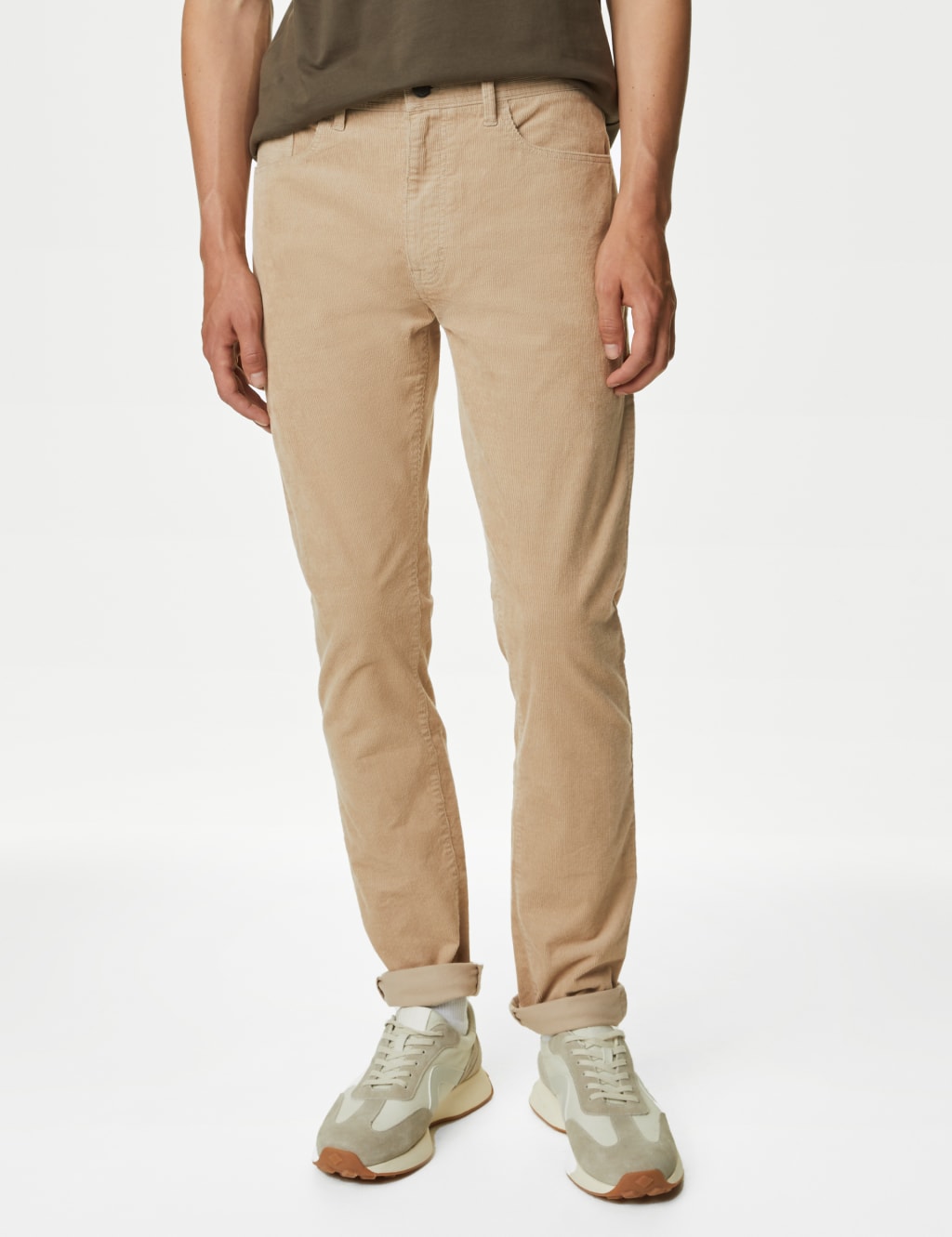 Slim Fit Corduroy 5 Pocket Trousers image 1