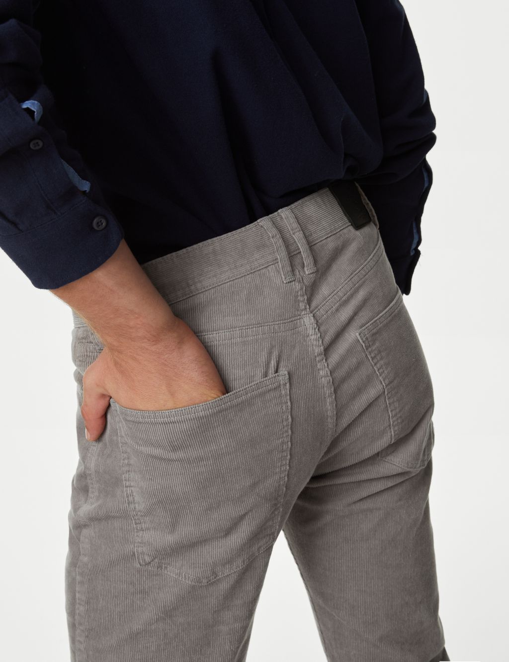 Slim Fit Corduroy 5 Pocket Trousers image 4