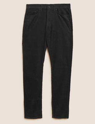 M&S Mens Straight Fit Corduroy 5 Pocket Trousers