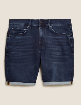  Short en jean de coton biologique ultra-doux - Indigo