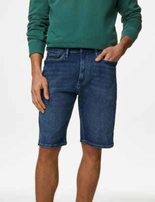 m&s mens white shorts