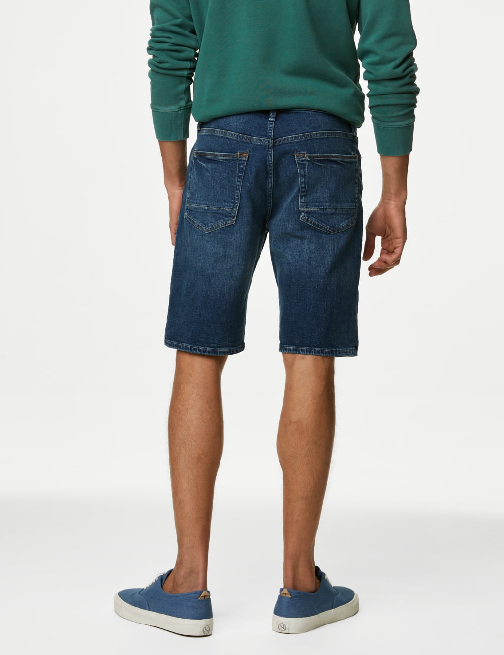 Stretch Denim Shorts image 5