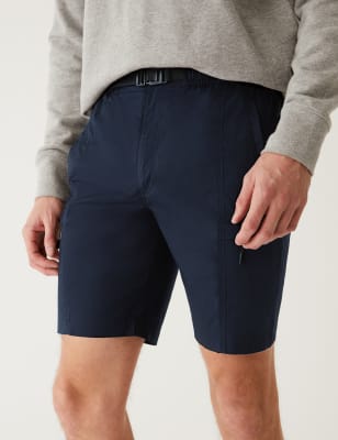 

Mens M&S Collection Belted Trekking Shorts with Stormwear™ - Navy, Navy