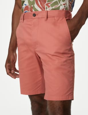 Men's cotton knee length on sale shorts