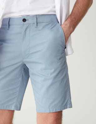 

M&S Collection Chinos cortos superligeros elásticosMens - Light Blue, Light Blue