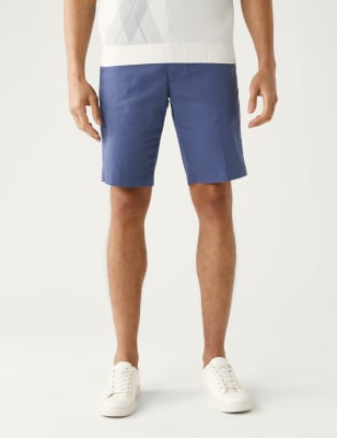 Cotton Mix Plain Regular Fit Chino Shorts