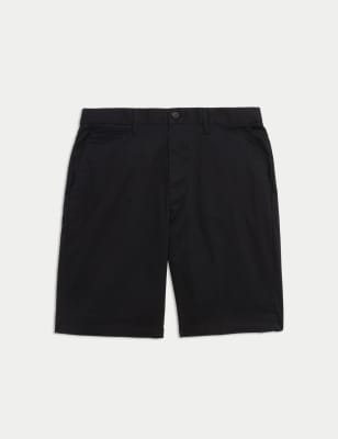 Cotton Mix Plain Regular Fit Chino Shorts