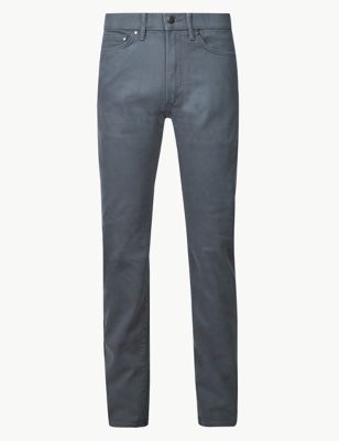 Tapered Fit Stretch Jeans with 