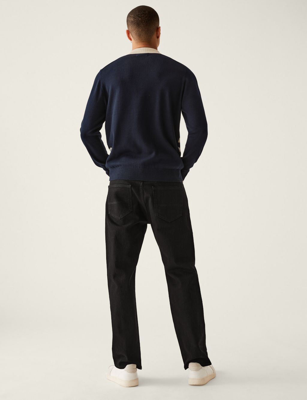 Shorter Length Straight Fit Stretch Jeans with Stormwear™ image 4
