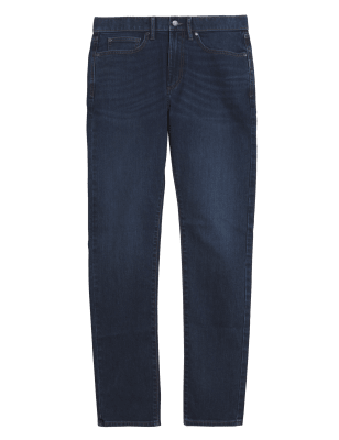 

Mens M&S Collection Slim Fit Stretch Jeans with Stormwear™ - Dark Blue, Dark Blue
