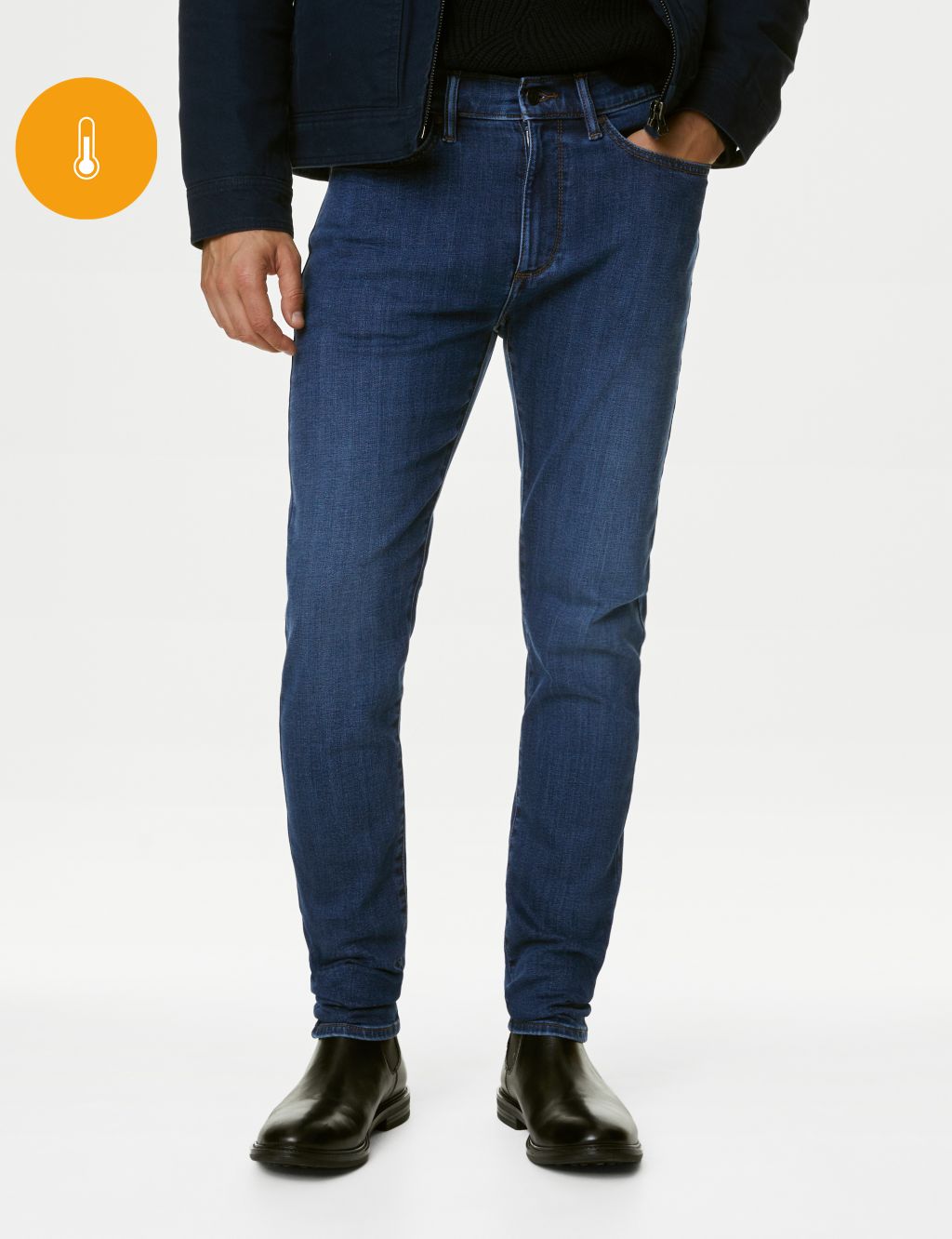 Slim Fit Stretch Jeans with Thermowarmth™ image 1