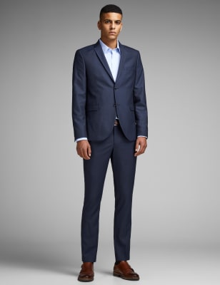 

Mens JACK & JONES Blazer in maßgeschneiderter Passform - Navy, Navy