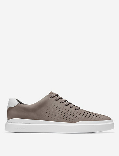 cole haan grandpro rally leather lace up trainers - 9 - grey, grey