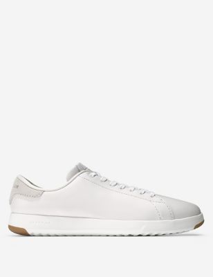 Cole Haan Womens Grandpro Leather Lace Up Trainers - 4 - White, White