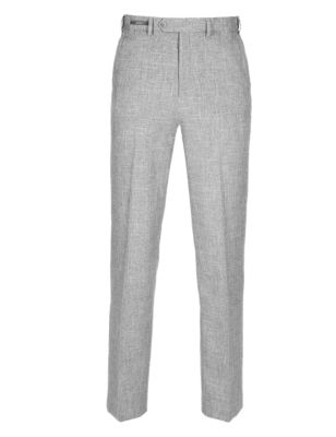 Crease Resistant Flat Front Lightweight Trousers | M&S Collection | M&S