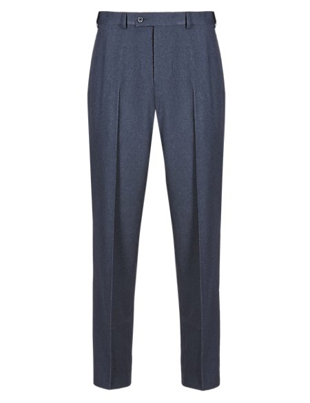 Soft Touch Flat Front Trousers | M&S Collection | M&S