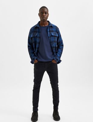 M&S Selected Homme Mens Slim Fit Cotton Rich Super Stretch Jeans