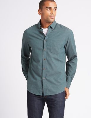 Mens Casual Shirts, Long & Short Sleeve Shirts For Men | M&S