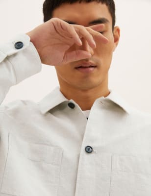 Linen Blend Overshirt