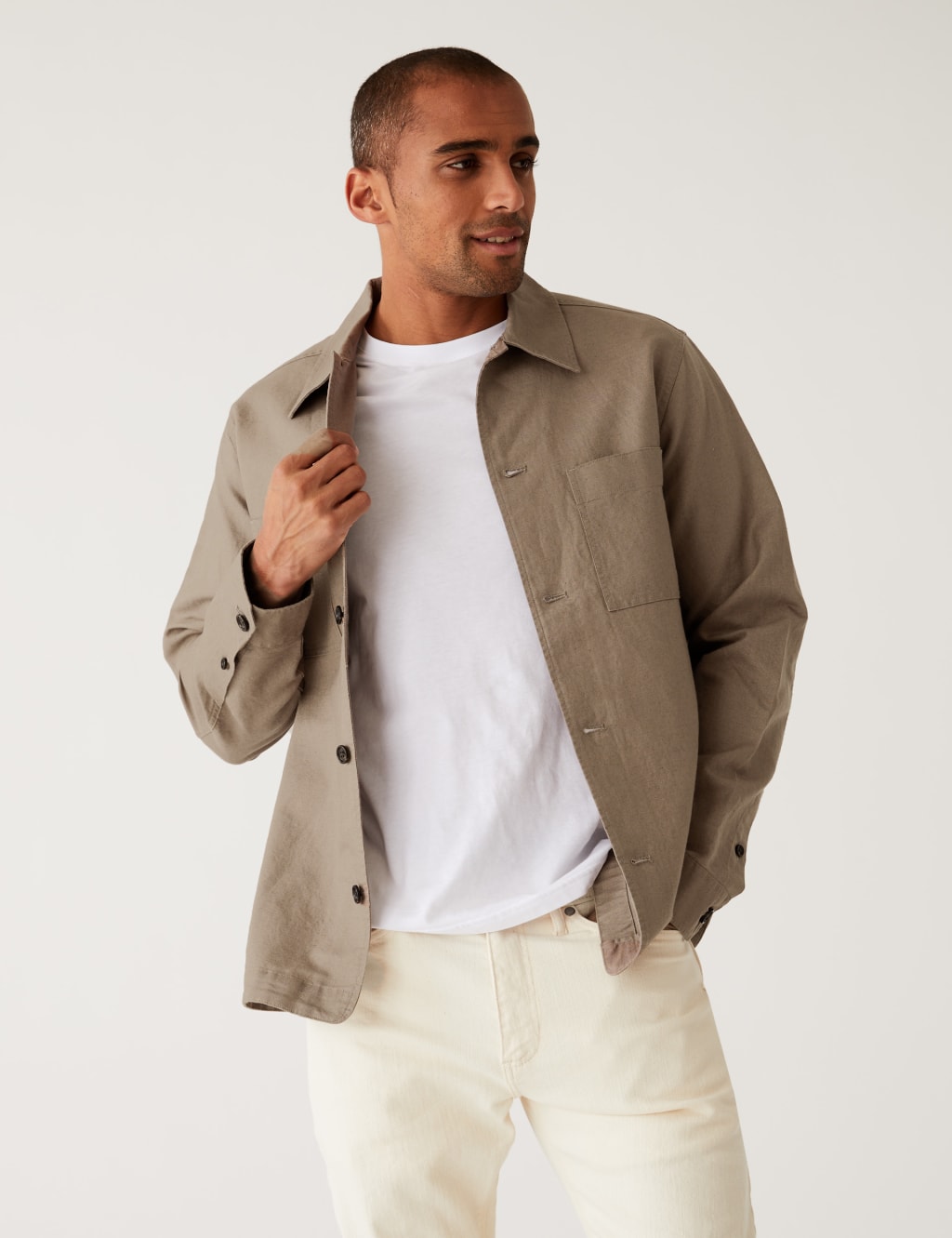 Easy Iron Linen Blend Overshirt image 2
